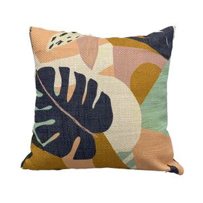 Cuscini colorati in lino stampato