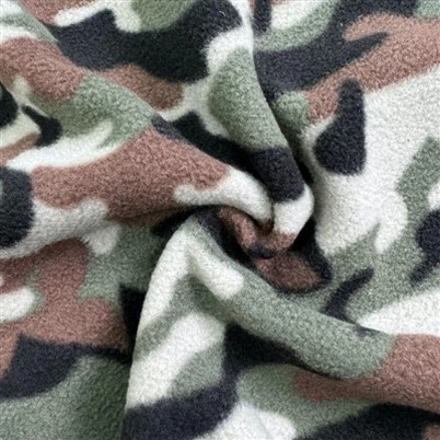 Tessuto in pile polare stampato